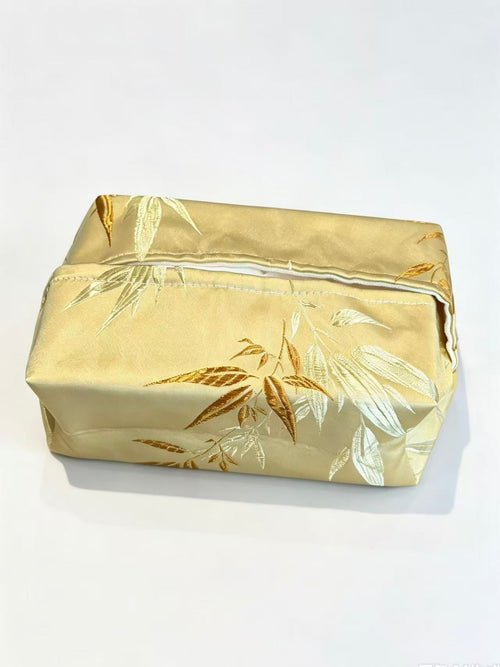 Autumn Jacquard Fabric Tissue Box Cover Vintage Home Desktop Organizer