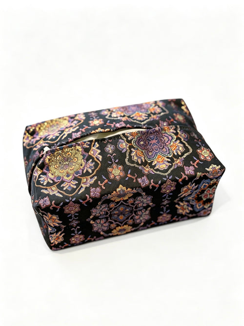 Baoxiang Pattern Embroidered Tissue Box Holder
