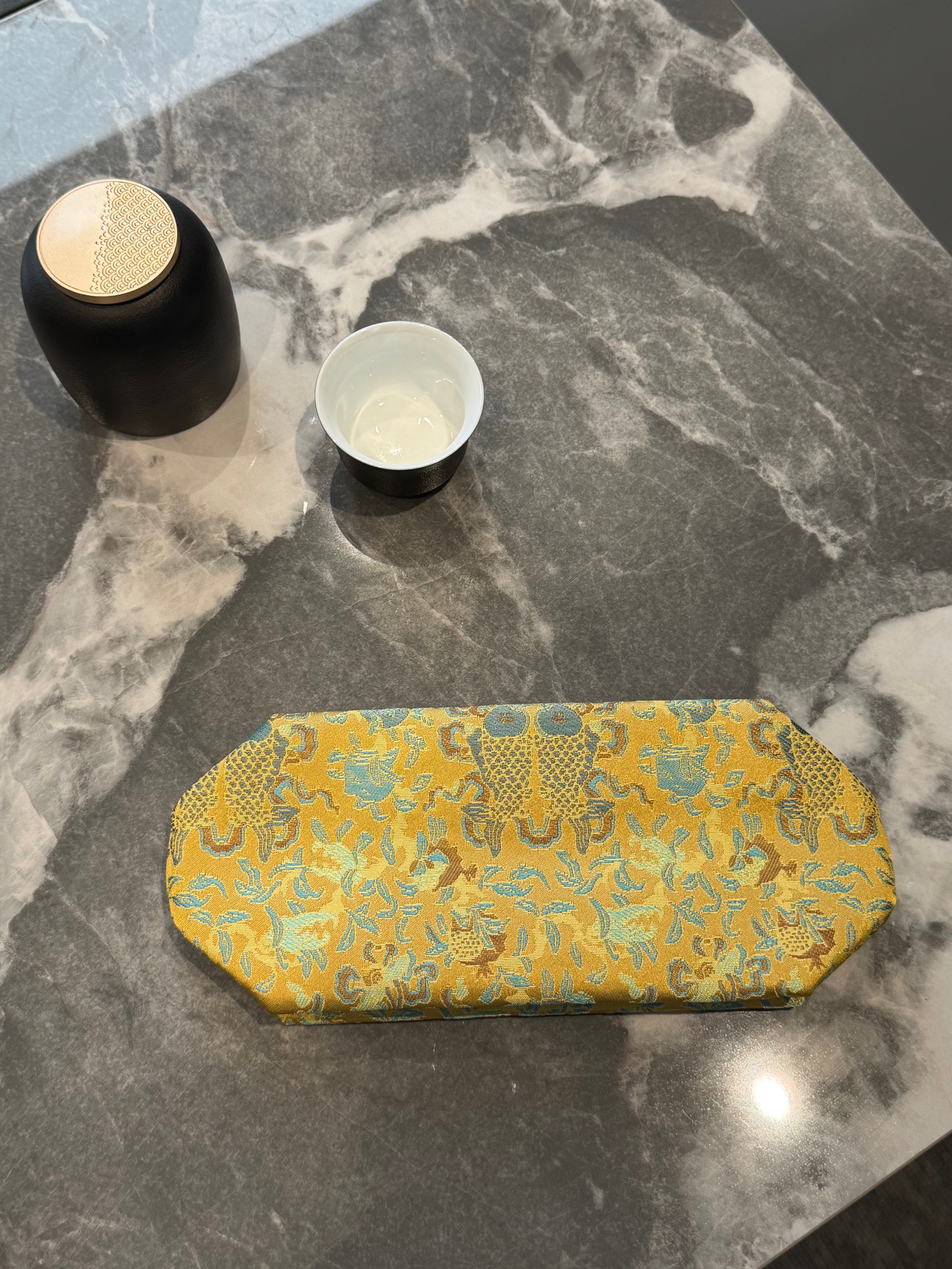 Double Fish Embroidered Tissue Box Holder
