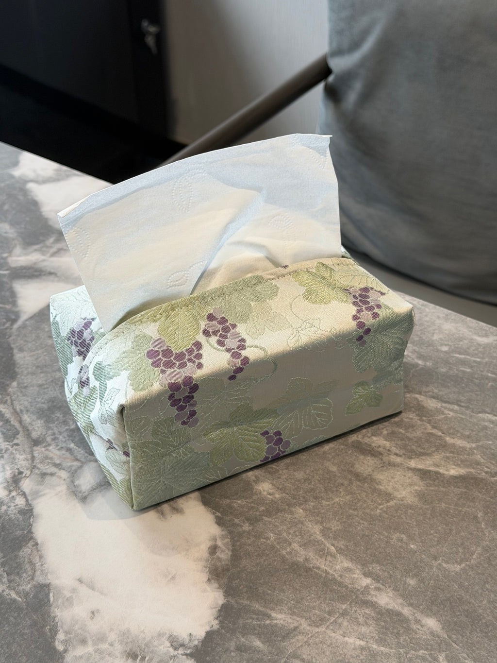 Embroidered Fabric Tissue Box Cover
