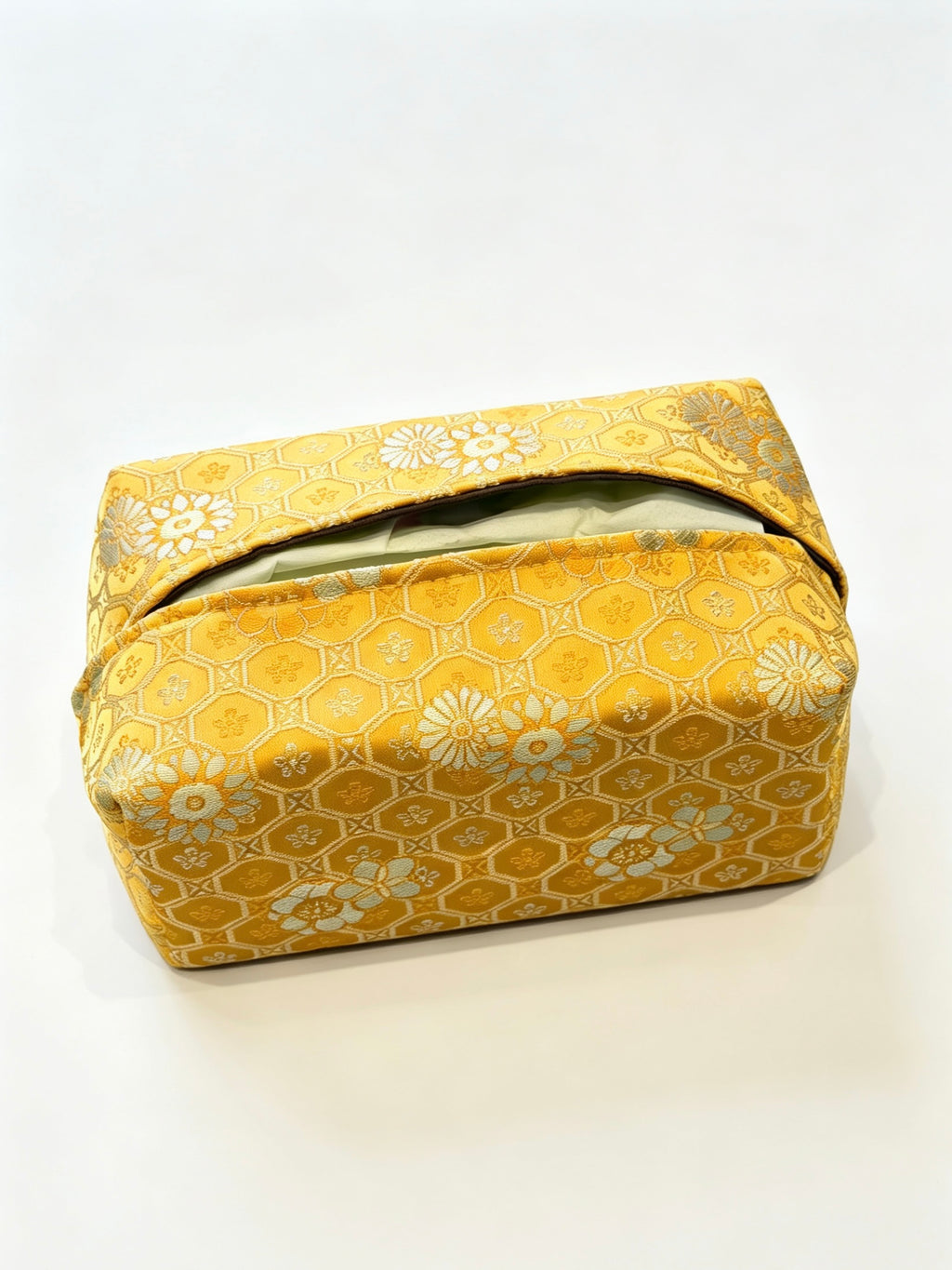 Embroidered Textile Desktop Tissue Holder Cover