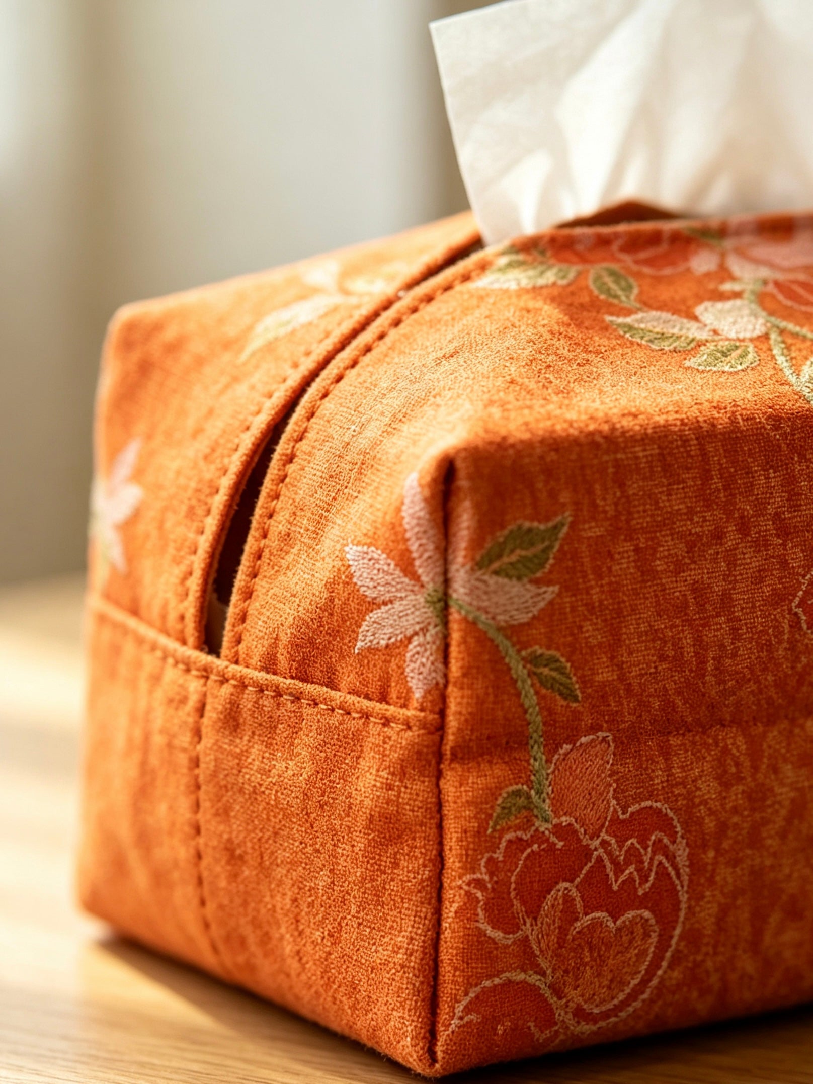 Lan Qing Ya Xiang Embroidered Tissue Box Cover