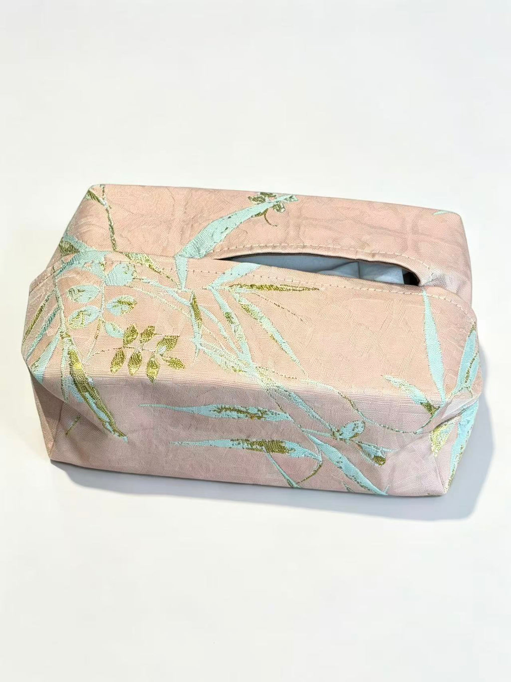Willow Shadow Embroidered Tissue Box Cover