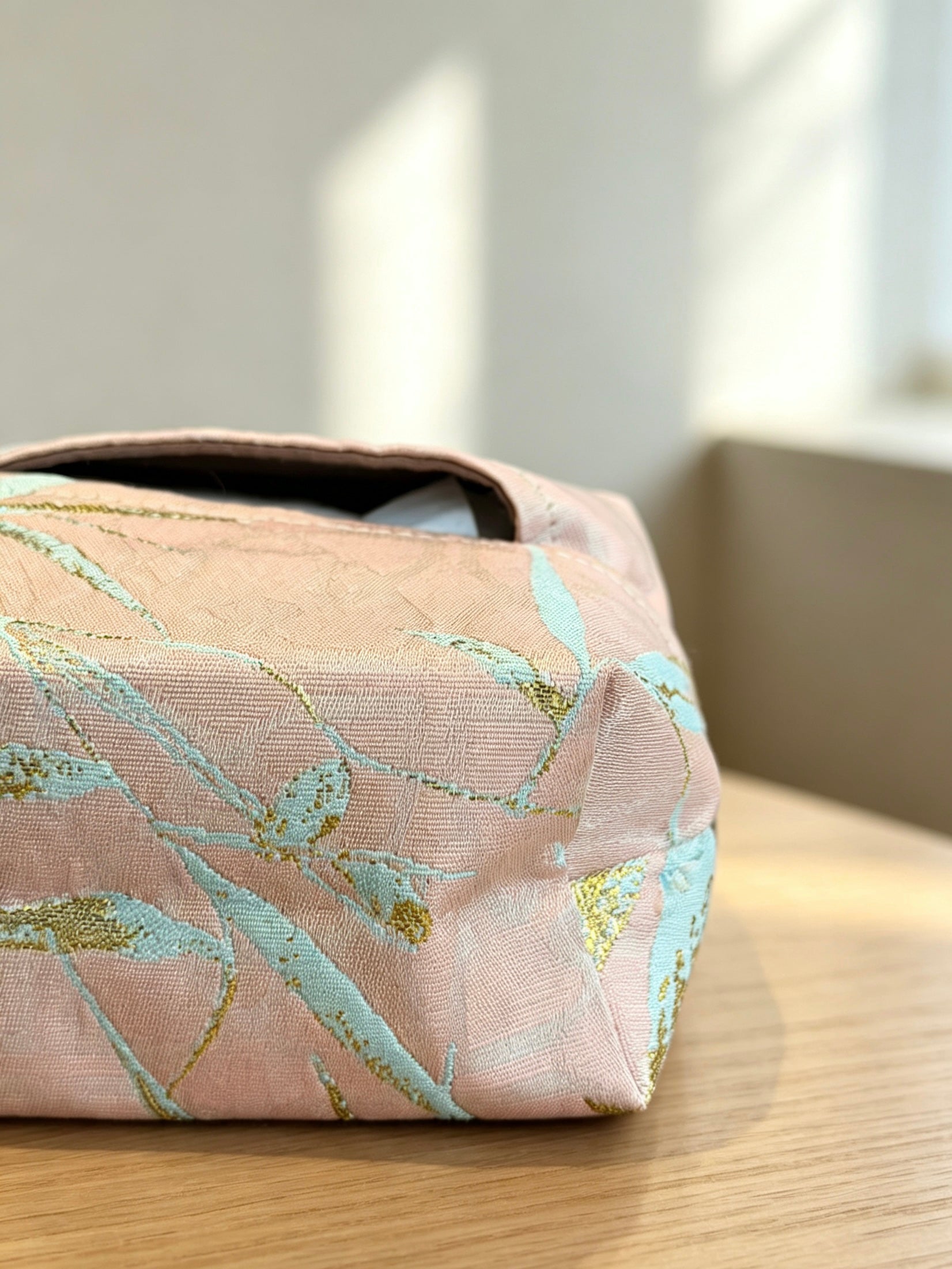 Willow Shadow Embroidered Tissue Box Cover