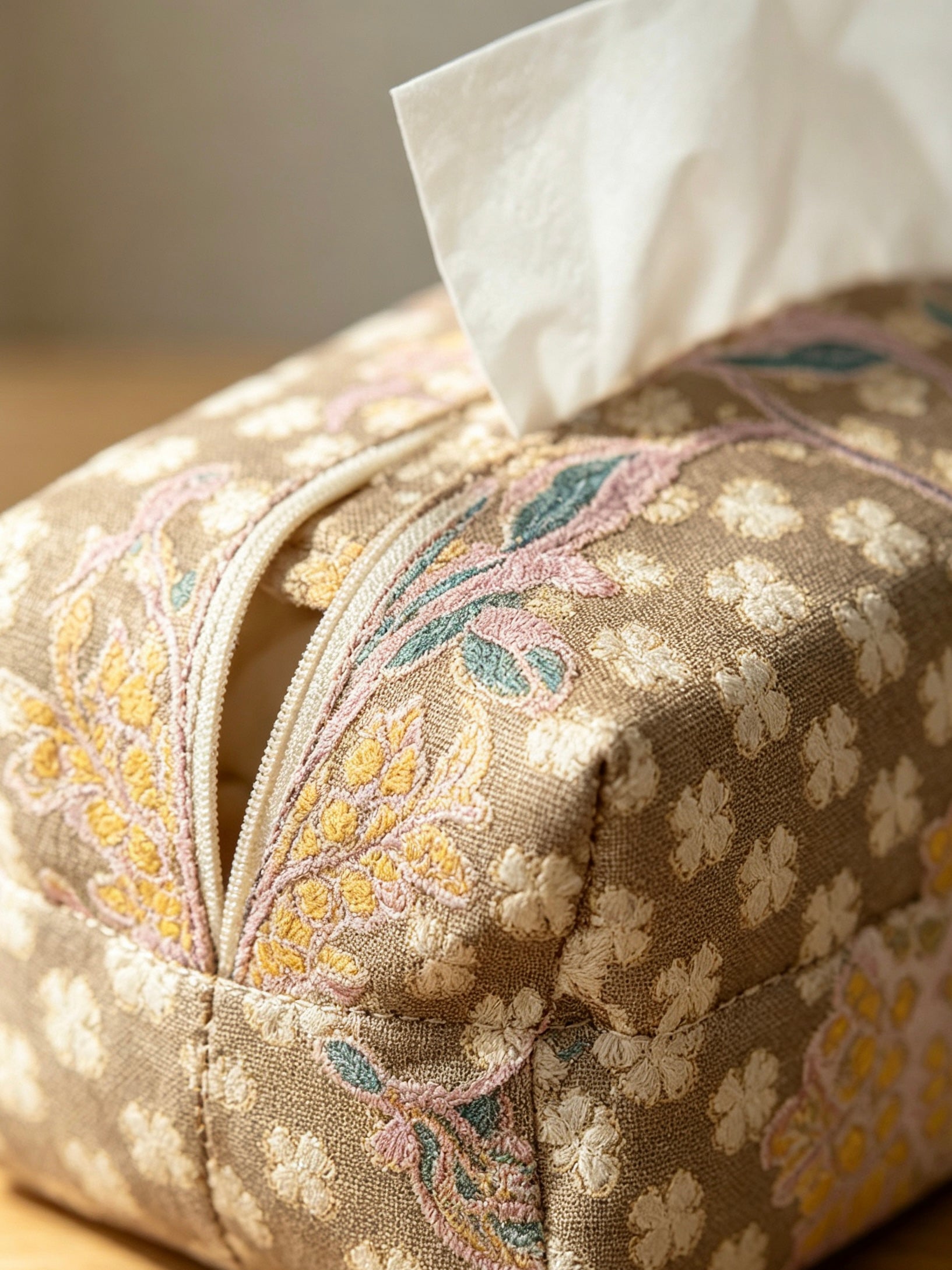 Zui Meng Die Embroidered Fabric Tissue Box Cover